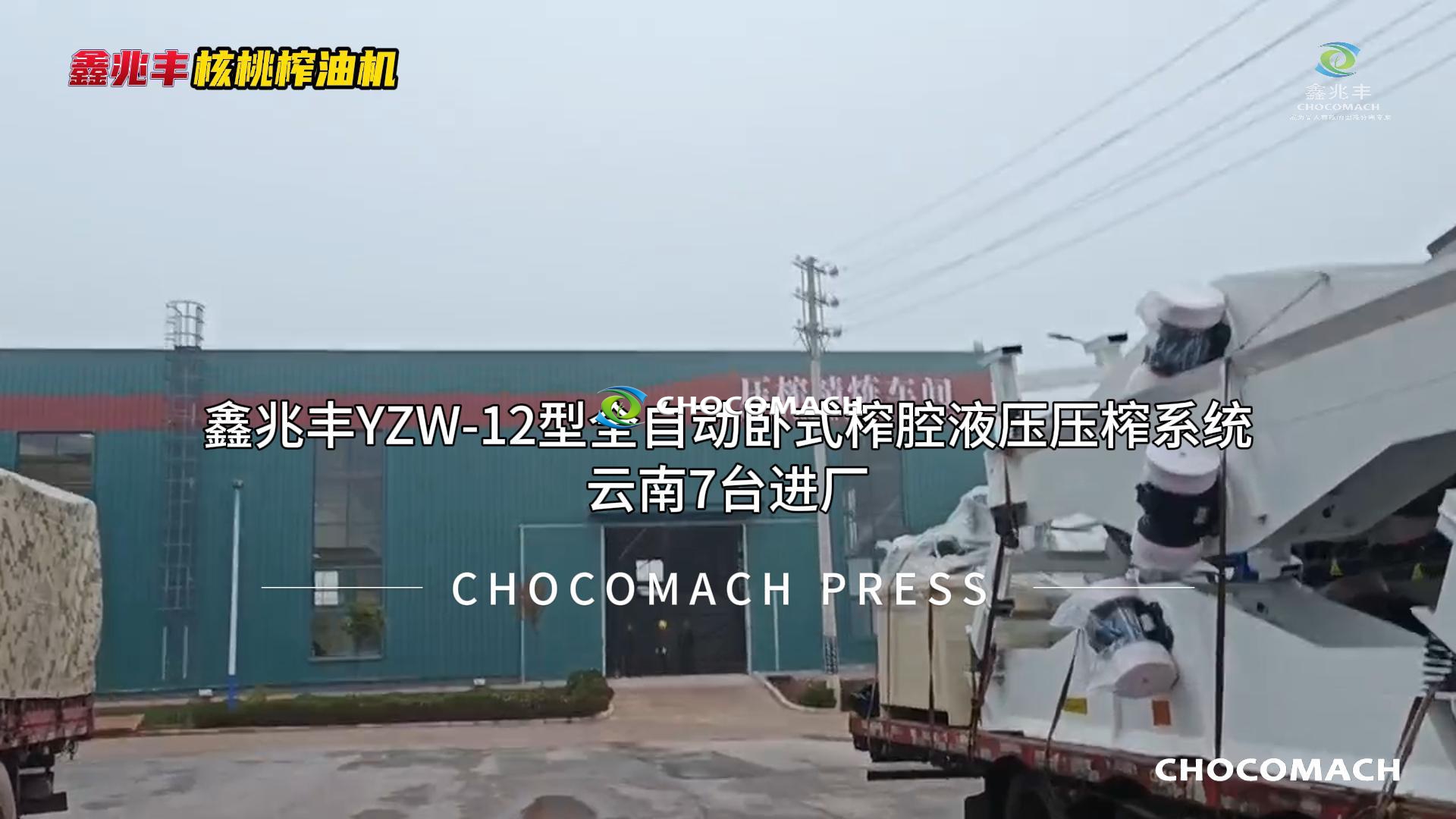 兆格環(huán)保鑫兆豐7臺YZW-12核桃榨油機云南項目油廠安裝視頻